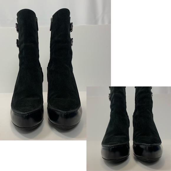 Tod’s Black Leather Buckle Detail Heel Ankle Boots - Picture 5 of 9